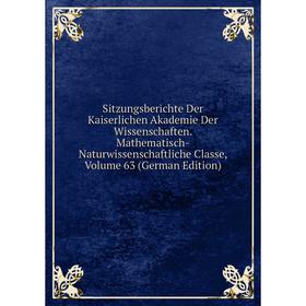 

Книга Sitzungsberichte Der Kaiserlichen Akademie Der Wissenschaften. Mathematisch-Naturwissenschaftliche Classe, Volume 63 (German Edition)