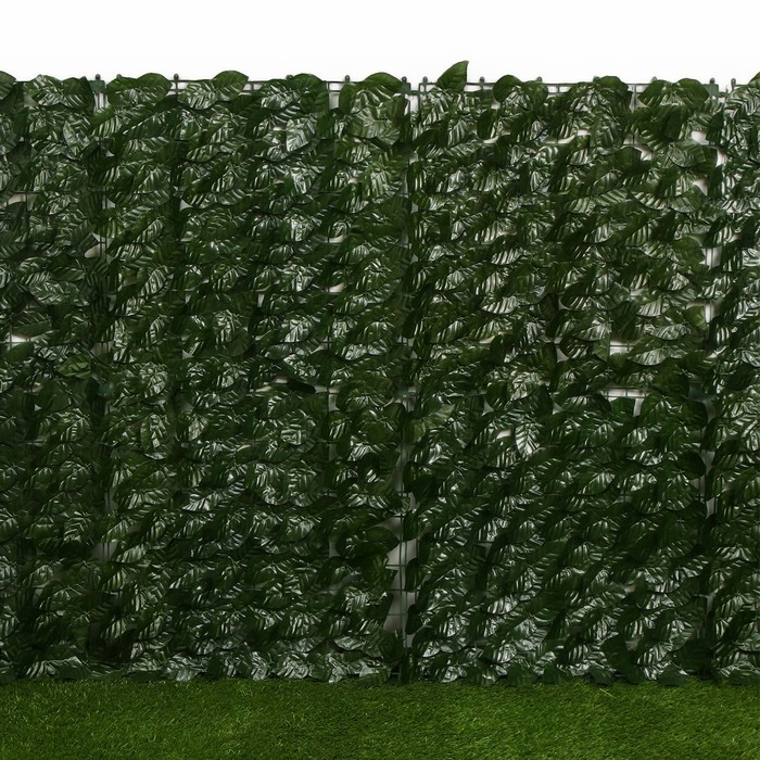 Изгородь декоративная, 100 × 300 см, «Листья удлинённые»