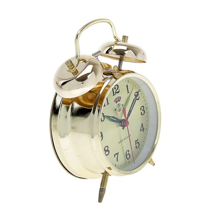 Будильник механический "Классика", стрелки светятся