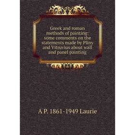 

Книга Greek and roman methods of painting: some comments on the statements made by Pliny and Vitruvius about wall and panel painting. A P. 1861-1949 L
