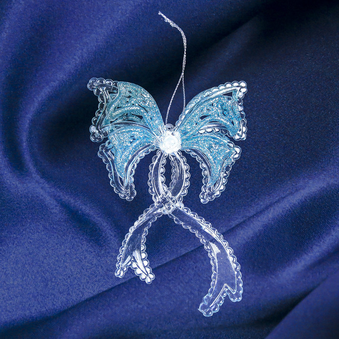 Ёлочная игрушка "Бантик ажурный" (микс)