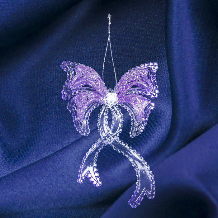 Ёлочная игрушка "Бантик ажурный" (микс)