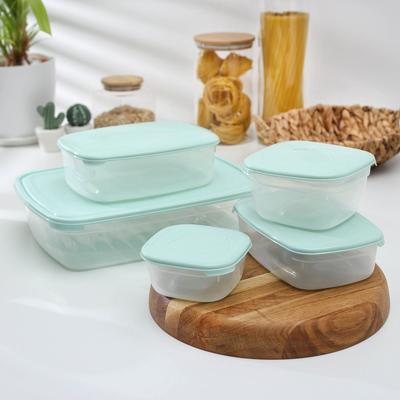 Набор пищевых контейнеров Plastic Centre Galaxy, 5 шт: 500 мл; 1 л; 1,2 л; 1,6 л; 4,75 л; цвет МИКС - Фото 1