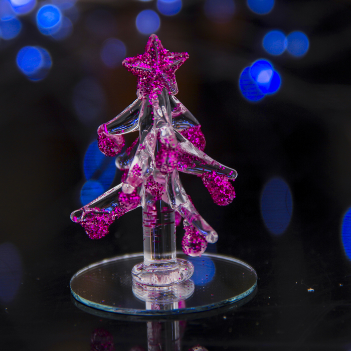 Фигурка новогодняя "Ёлочка" (блестящие шары-капли, микс)