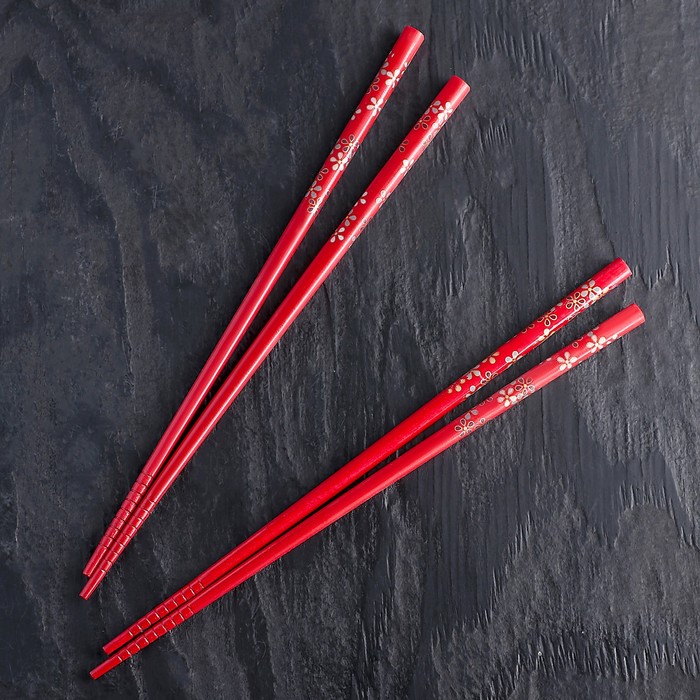 Палочки для еды на 2 персоны 23 см "Рисунок"