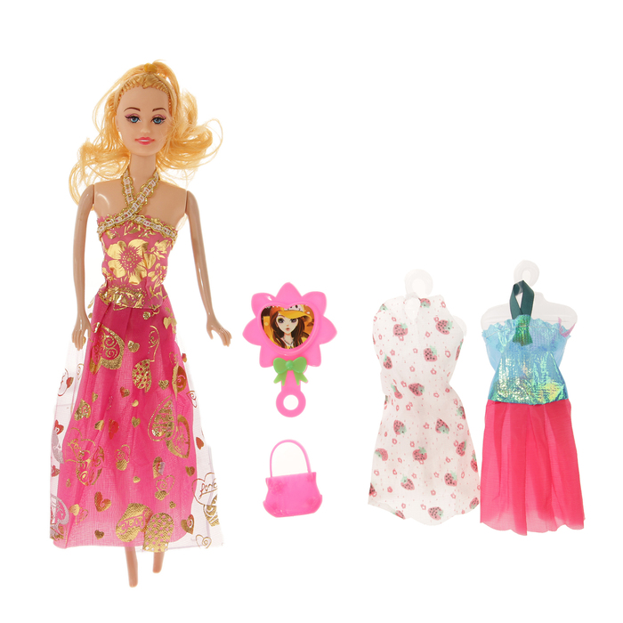 Кукла модель "Анюта" с одеждой и аксессуарами, МИКС