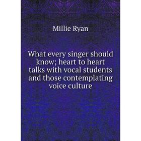 

Книга What every singer should know; heart to heart talks with vocal students and those contemplating voice culture