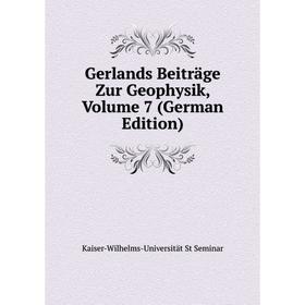 

Книга Gerlands Beiträge Zur Geophysik, Volume 7 (German Edition)