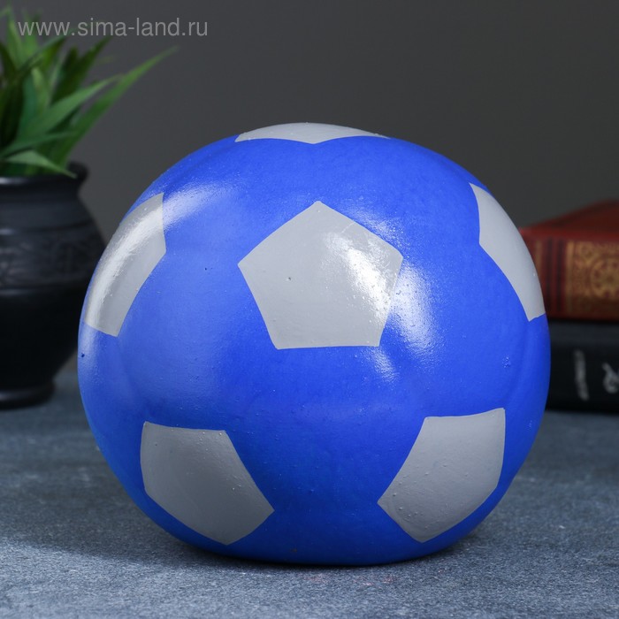 фото Копилка "мяч" синий 15см хорошие сувениры