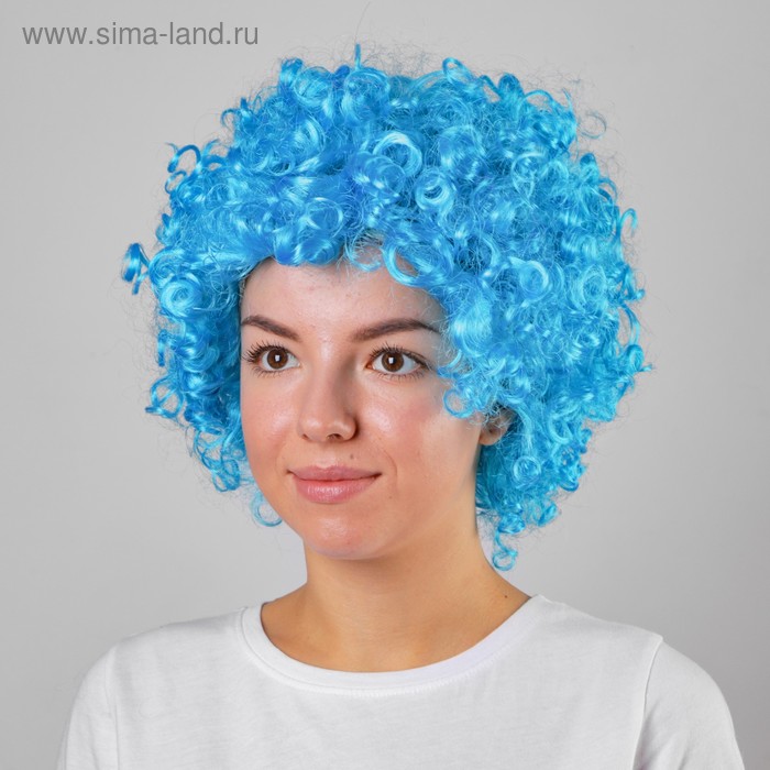 Карнавальный парик «Объём», цвет синий, 120 г