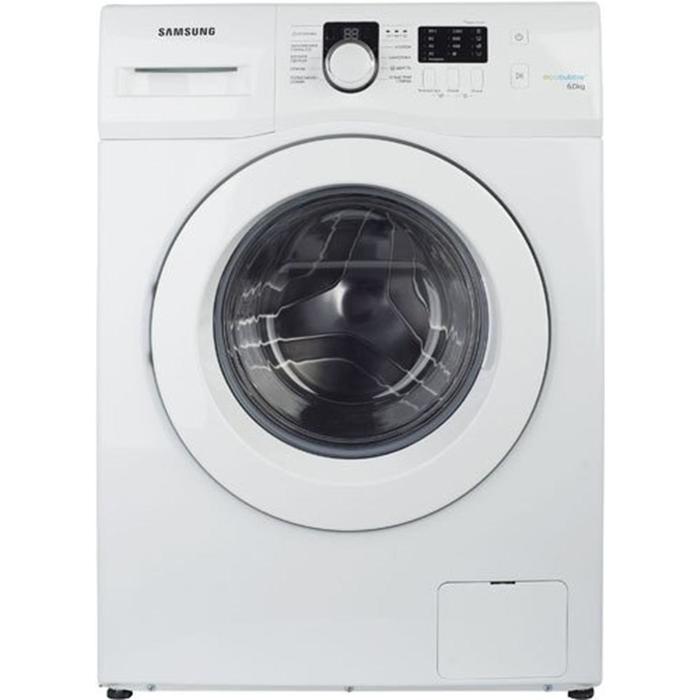 Стиральная машина Samsung WF 60F1R0E2W, класс А, 1200 об/мин, 6 кг, EcoBubble, белая