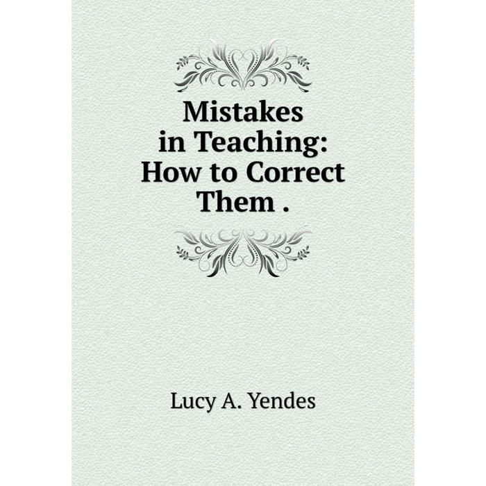 Mistakes book.