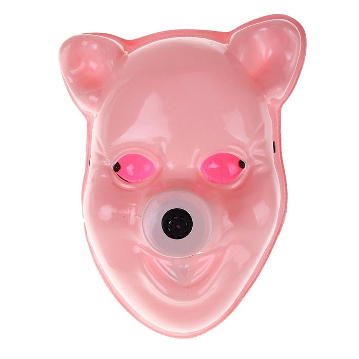 Маска световая музыкальная "Порося", красные глаза