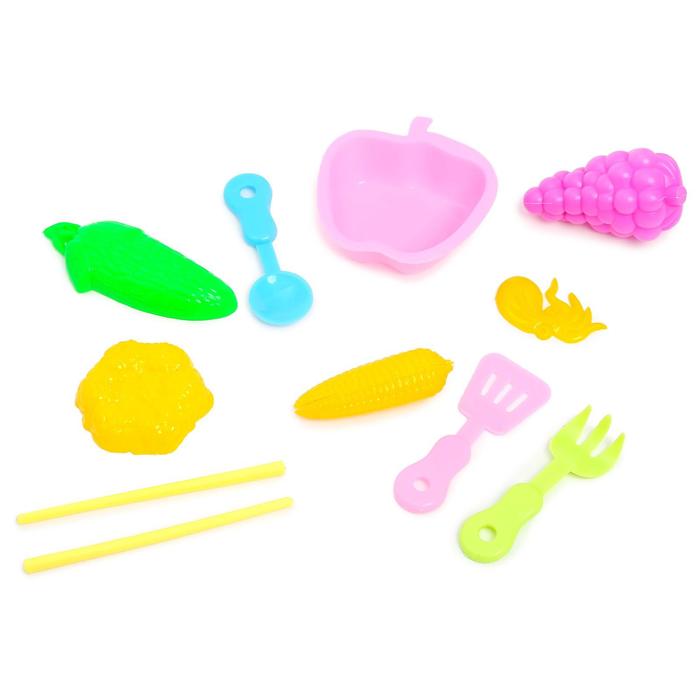 Набор посуды с продуктами, 9 предметов