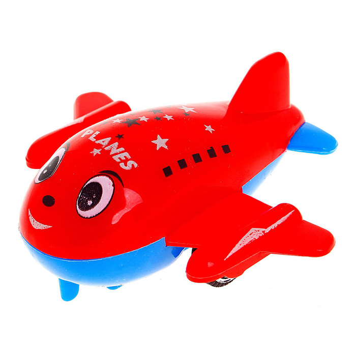 Самолёт инерционный "Глазастик", цвета МИКС