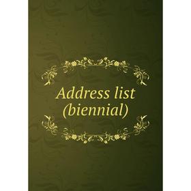 

Книга Address list (biennial)