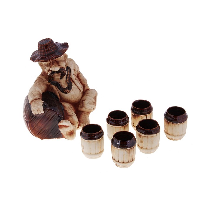 Штоф с рюмками "Пасечник", 7 предметов, 1,1 л