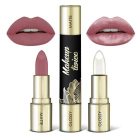 

Губная помада 2в1 Art-Visage MAKEUP TWICE, тон 524 бархатный нюд