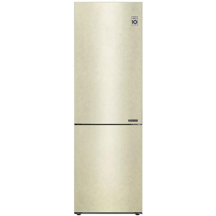 Холодильник LG GA-B459CECL, двухкамерный, класс А+, 374 л, Total No Frost, бежевый