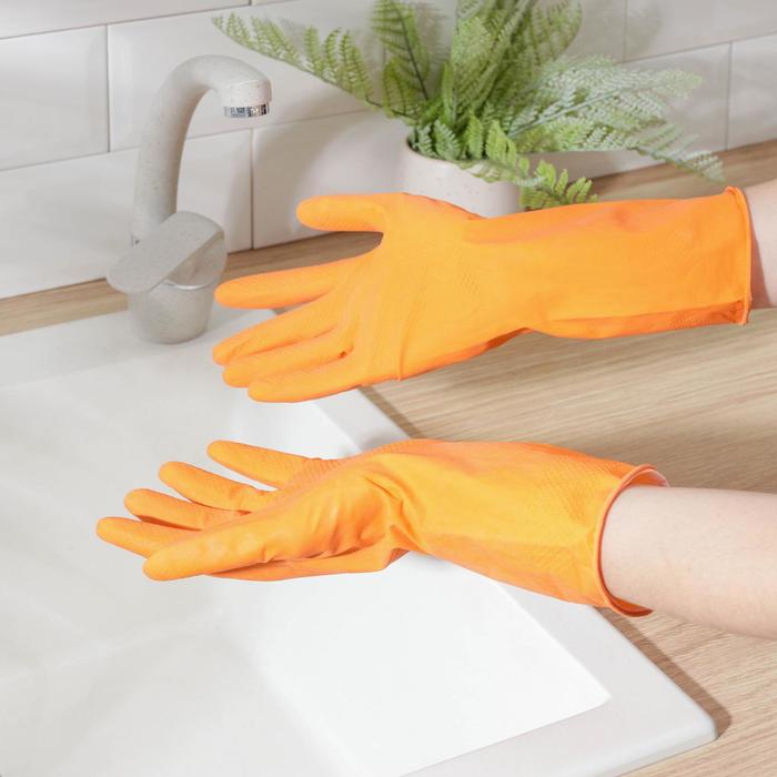 Перчатки латексные, размер M, цвет МИКС