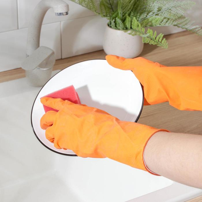 Перчатки латексные, размер M, цвет МИКС