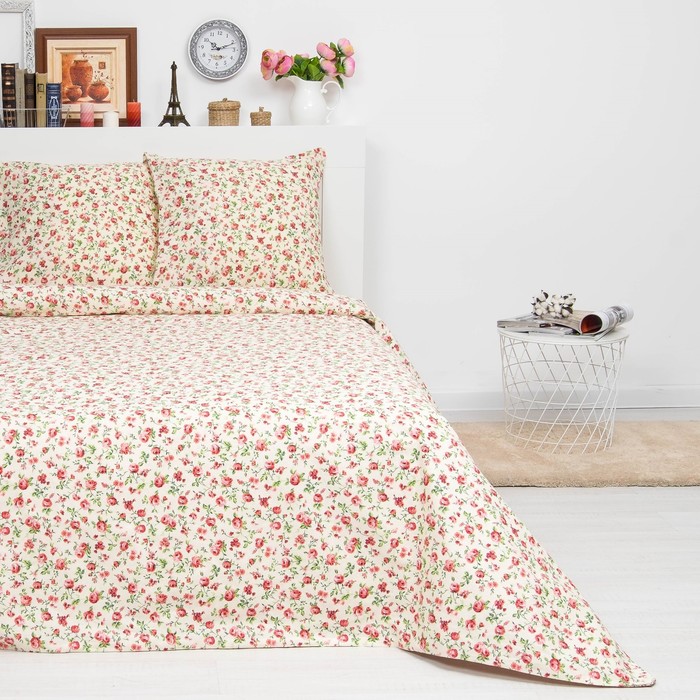 Постельное бельё Сударушка "Мильфлёр" 2 сп., размер 175х215 см, 200х220 см, 70х70 см - 2 шт., 125 г/м2