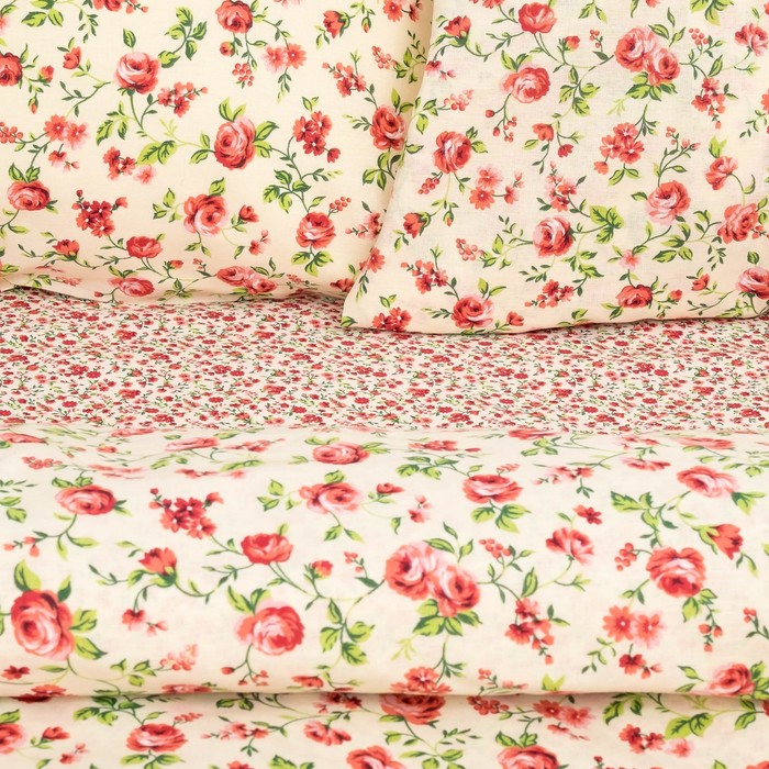 Постельное бельё Сударушка "Мильфлёр" 2 сп., размер 175х215 см, 200х220 см, 70х70 см - 2 шт., 125 г/м2