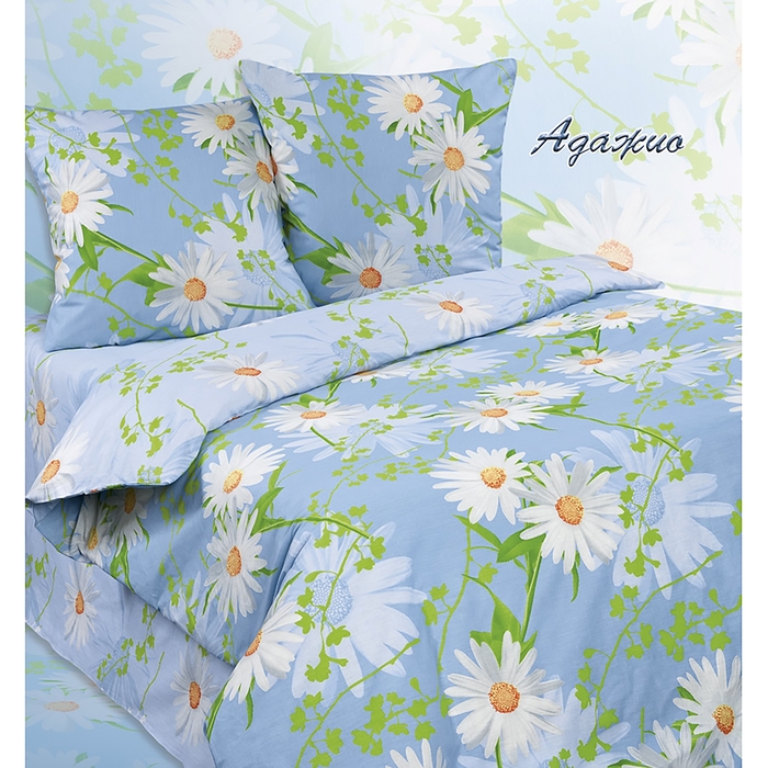 Постельное бельё евро Сударушка Адажио 205×217см, 220×240 см, 70×70 см 2 шт., бязь, 125 г/м²