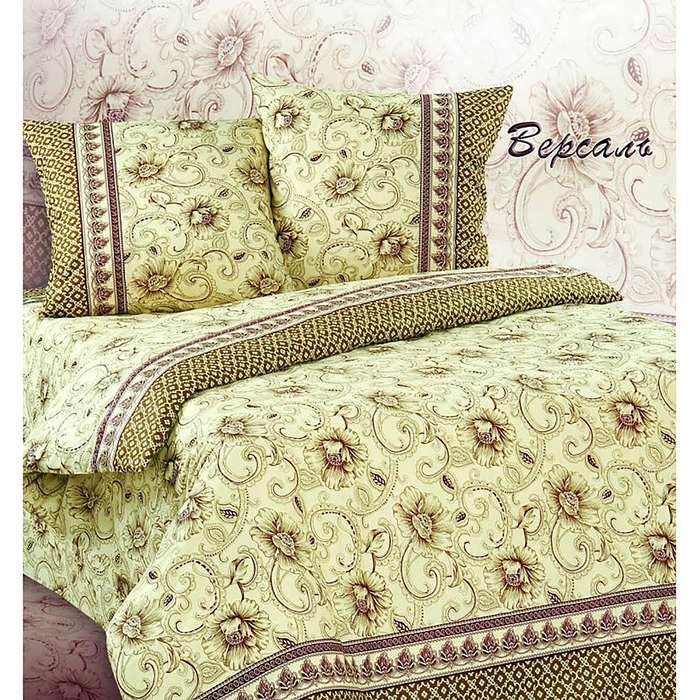 Постельное бельё евро Сударушка Версаль 205×217см, 220×240 см, 70×70 см 2 шт., бязь, 125 г/м