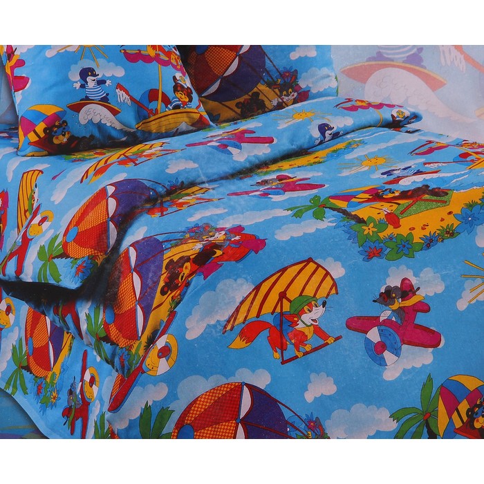 Постельное бельё 1,5 сп., Сударушка Каникулы 150*215 см, 150*215 см, 70*70 см 2 шт.