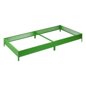 Грядка оцинкованная, 200 × 100 × 15 см, ярко-зелёная, «Компакт-1», Greengo Ош