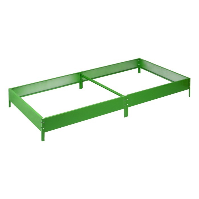 

Грядка оцинкованная, 200 × 100 × 15 см, ярко-зелёная, Greengo