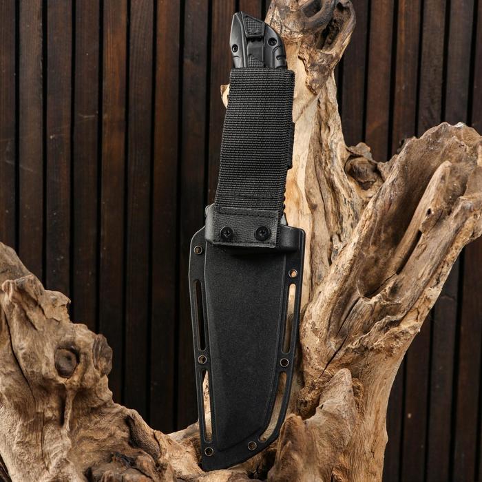 Нож тактический, лезвие серебристо-черное 22,5 см, клинок 9,5см