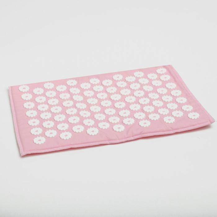 Аппликатор игольчатый «Коврик» на мягкой подложке, 85 колючек, розовый, 25х40 см