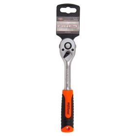 

Трещотка AV Steel AV-518621, 3/8", 72-зубца, с двухкомпонентной рукояткой, 200 мм