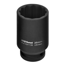 

Головка ударная AV Steel AV-721136, 1/2", двенадцатигранная, удлиненная, 36 мм