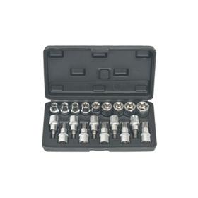 

Набор головок "АВТОДЕЛО" 39833, TORX, 1/2", Е10-Е24, Т20-Т70, 19 предметов