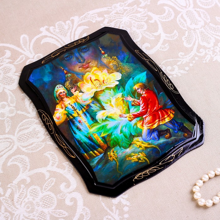 Панно «Сказки», 16×22 см, лаковая миниатюра, микс