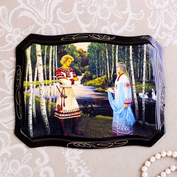 Панно «Сказки», 16×22 см, лаковая миниатюра, микс