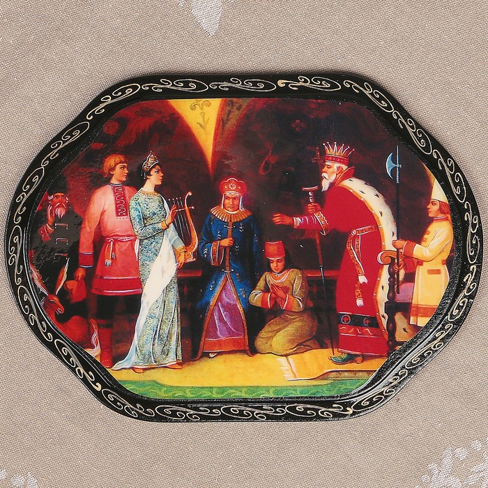 Панно «Сказки», 16х22 см, лаковая миниатюра, микс