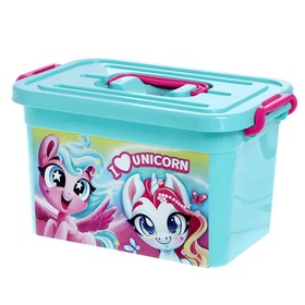 Ящик для игрушек «Волшебные пони», с крышкой и ручками, 6.5 л