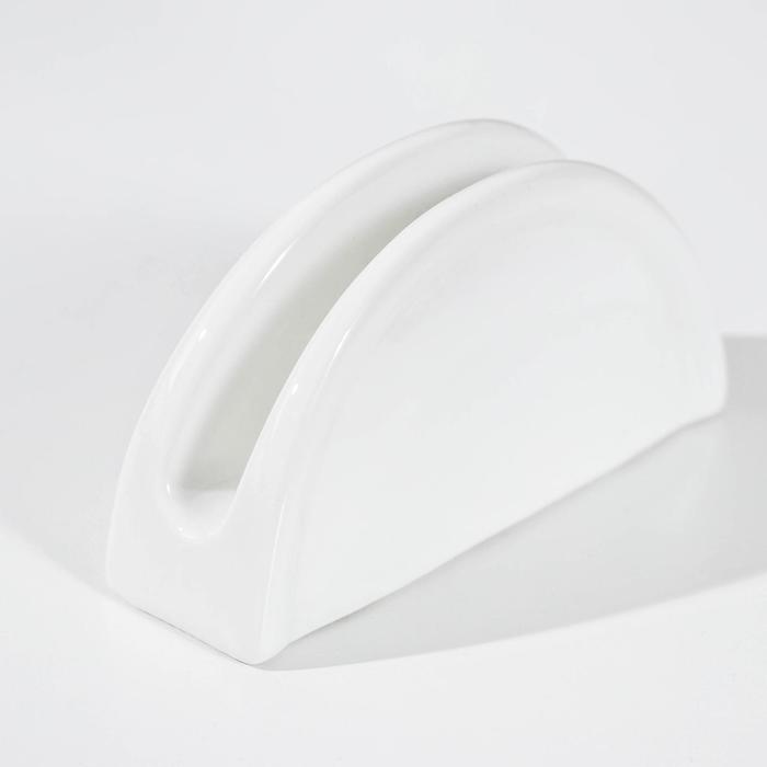 фото Салфетница керамическая «классика», 11,5×3,5×6 см, цвет белый
