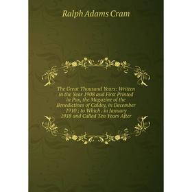 

Книга The Great Thousand Years