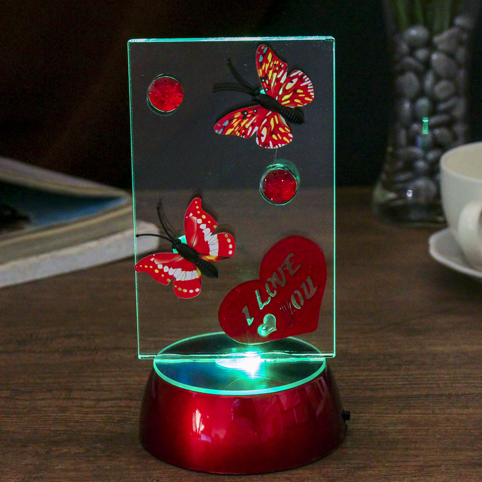 Сувенир "Пара стрекоз I Love you" свет