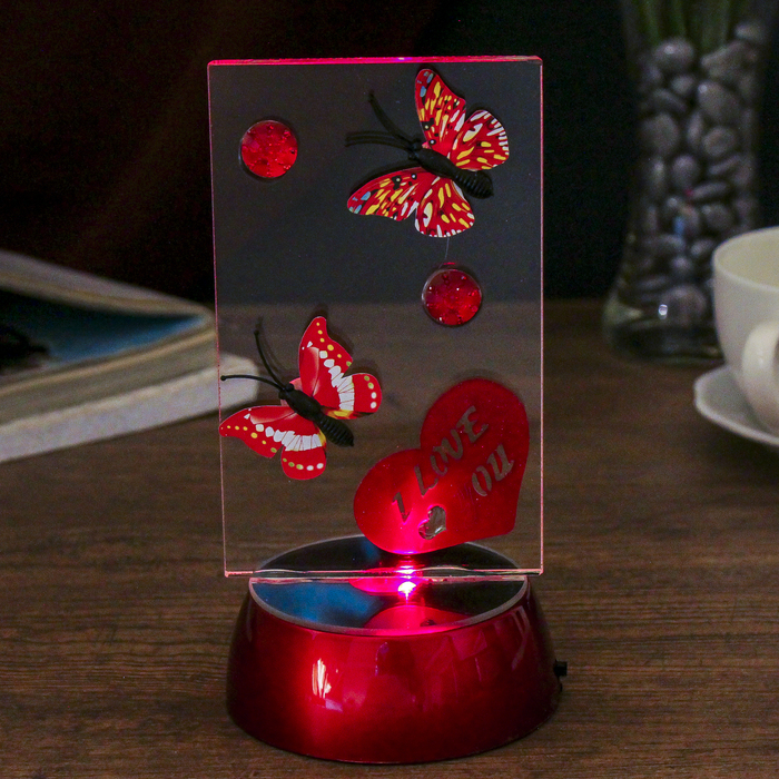 Сувенир "Пара стрекоз I Love you" свет