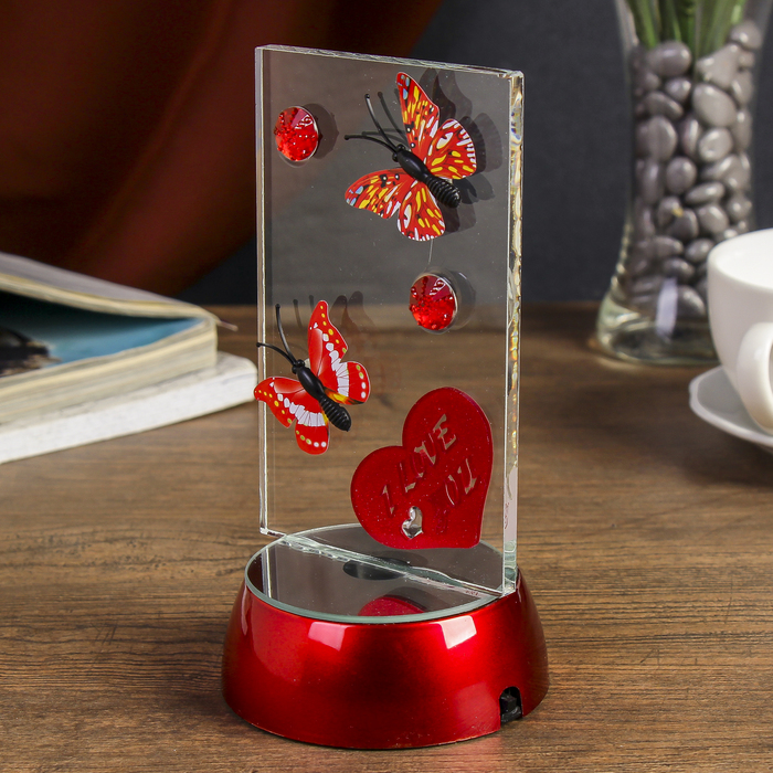 Сувенир "Пара стрекоз I Love you" свет