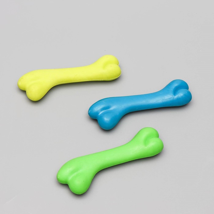Игрушка жевательная "Косточка классическая", TPR, 12 см, микс цветов