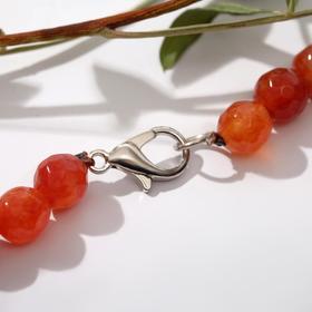 

Бусы шар №6, гранёный "Агат коричневый", 50см