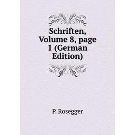 

Книга Schriften, Volume 8, page 1 (German Edition)