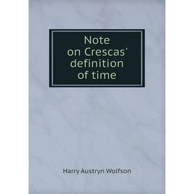 

Книга Note on Crescas' definition of time